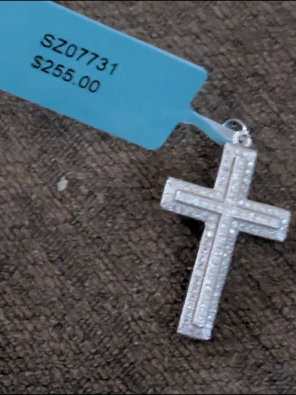Silver Crystal 925 Moissante 0.49 ctw Cross Pendant - Elegant Women's Jewelry